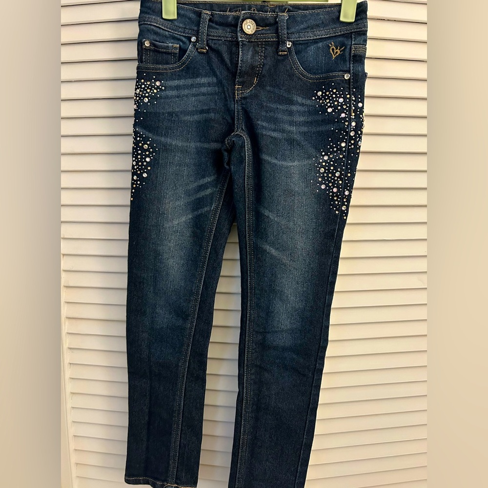 Justice Simply Low Jeans - 8R with rhinestone accents